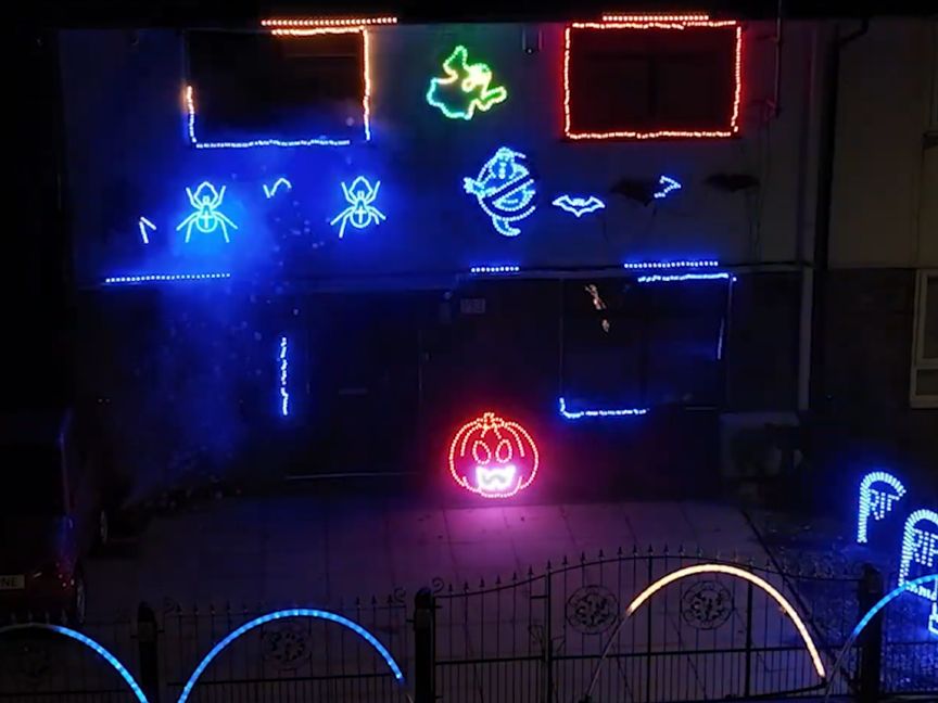 Halloween Night リゼ SP Amazon.com: Ollny Halloween Lights Outdoor 454 LED Spider