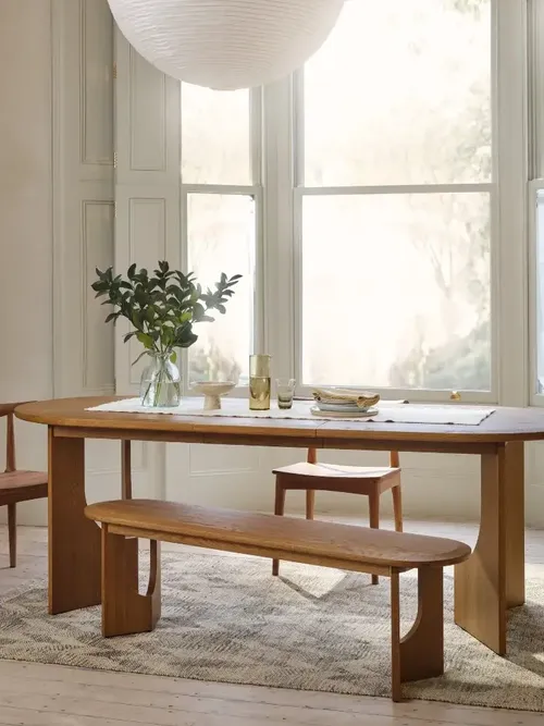 x Livingetc Umi Solid Oak Extendable Dining Table