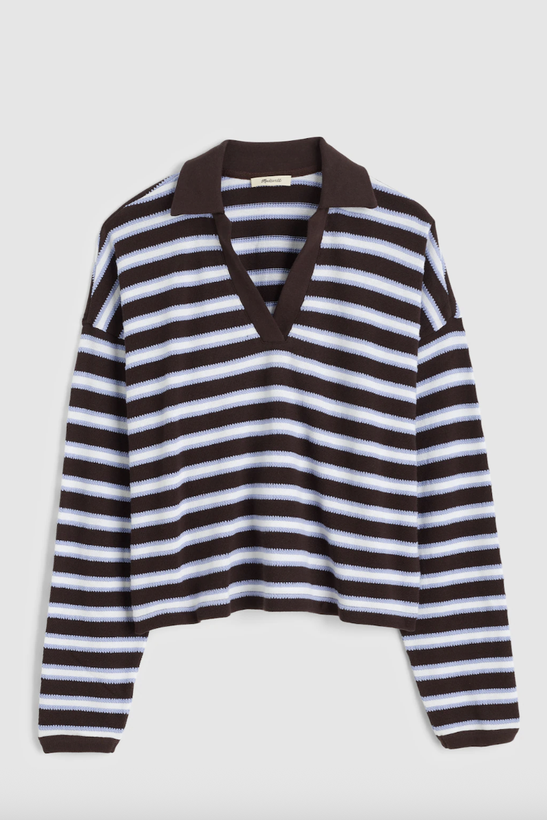MW, Relaxed Polo Shirt in Stripe