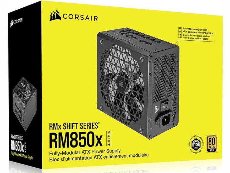 Corsair's RM750x Shift PSU with side-mounted power cables is down