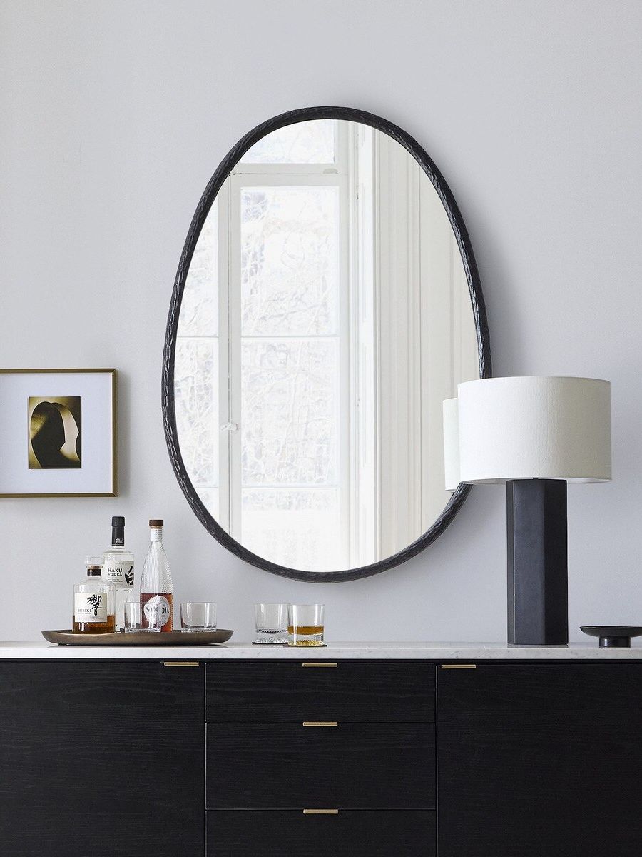 Organic Textured Metal Wall Mirror