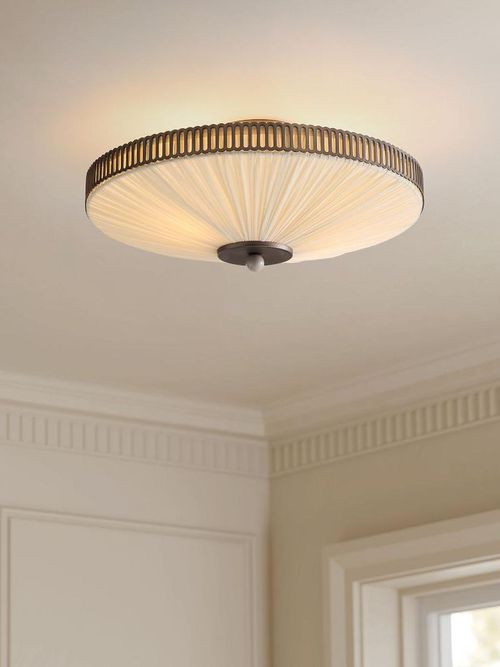 Pierce & Ward Ruched Semi-Flush Mount