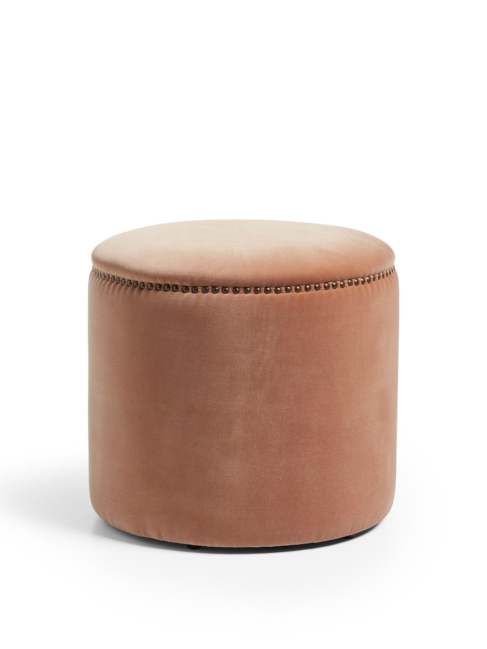Costellini Velvet Ottoman - Apricot
