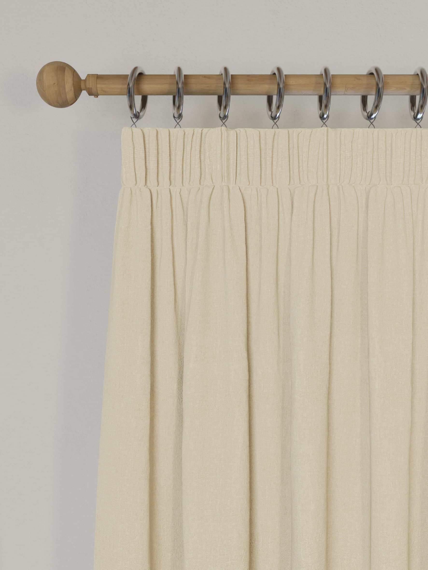 Brushed Pencil Pleat Blackout Thermal Curtains