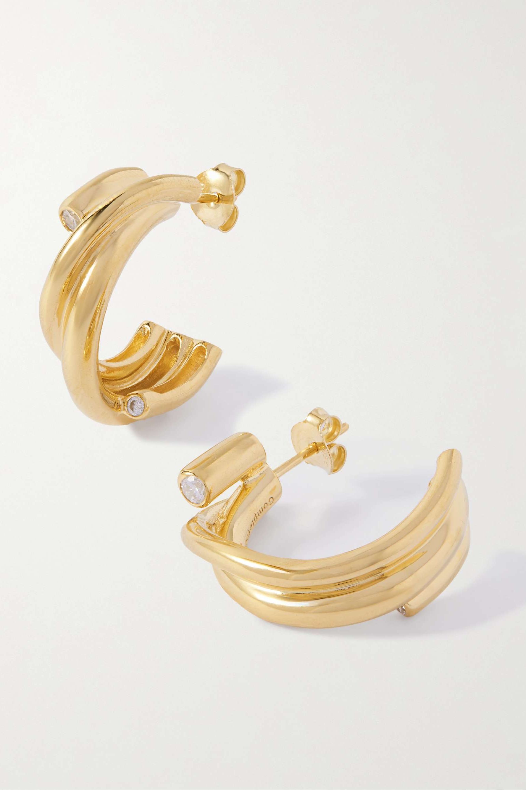 Recycled Gold Vermeil Cubic Zirconia Earrings