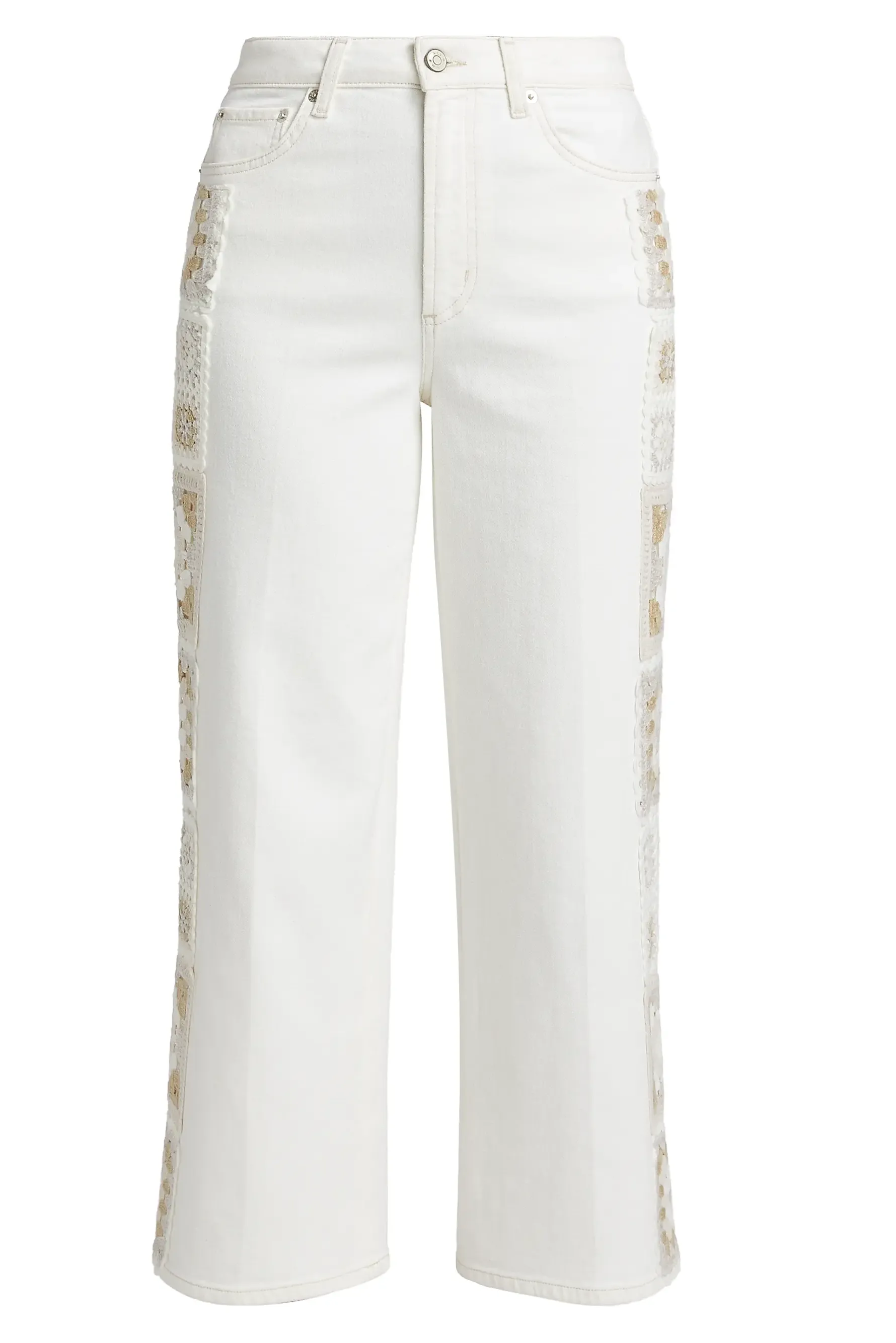 Getty Embroidered Crop Jeans