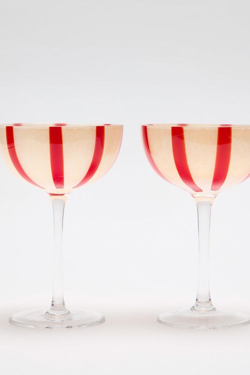 Riera Pink Cocktail Saucers Set of Two 