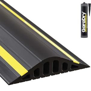 1 &amp;frac12;&amp;quot; High Garage Door Flood Barrier Threshold Kit (8'3&amp;quot;) | Flexible Pvc | Complete Kit Includes 2 Adhesives | Garadry