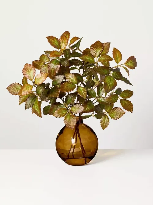 Turning Leaf in Amber Glass Arrangement &ndash; Hearth & Hand&trade; With Magnolia