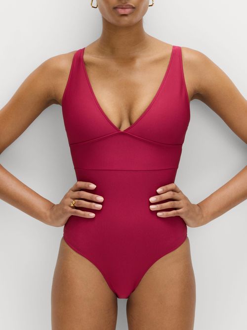Sculpt Panelled Plunge Swimsuit