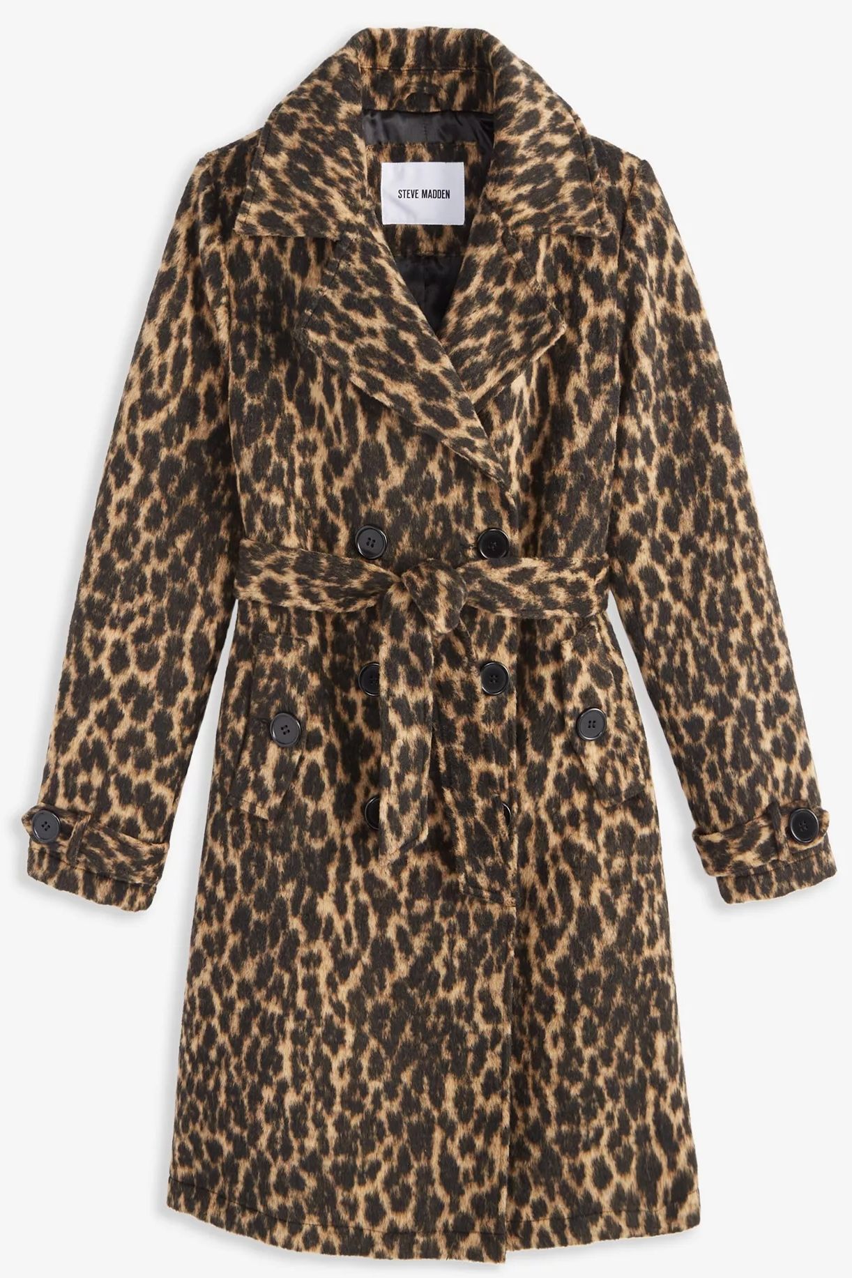 Steve Madden Women's Double-Breasted Belted Trench Coat