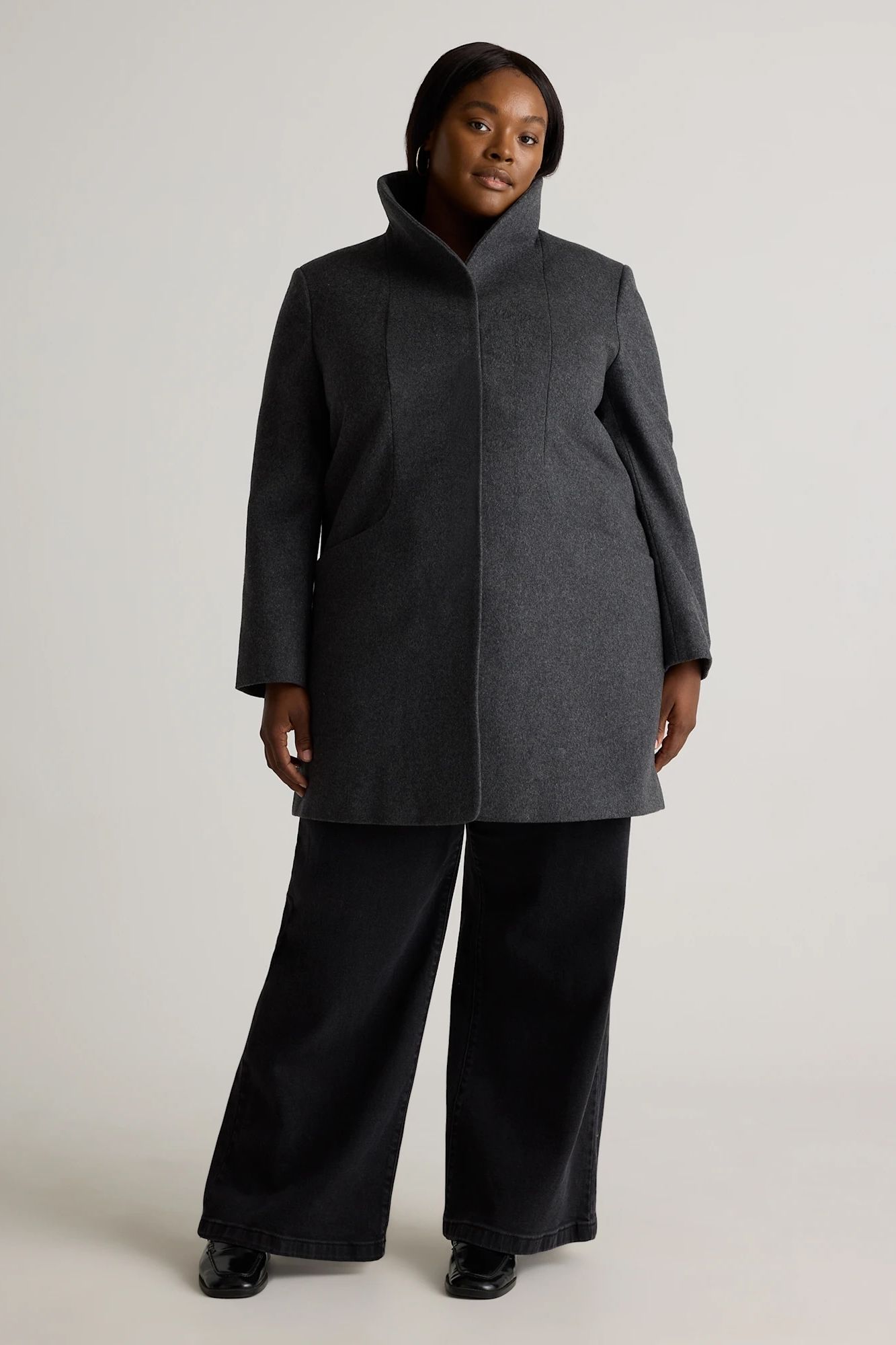 quince funnel neck coat