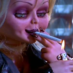 tiffany chucky movie smoking cigarettes Makeup over Real Tiffany Valentine / Bride of