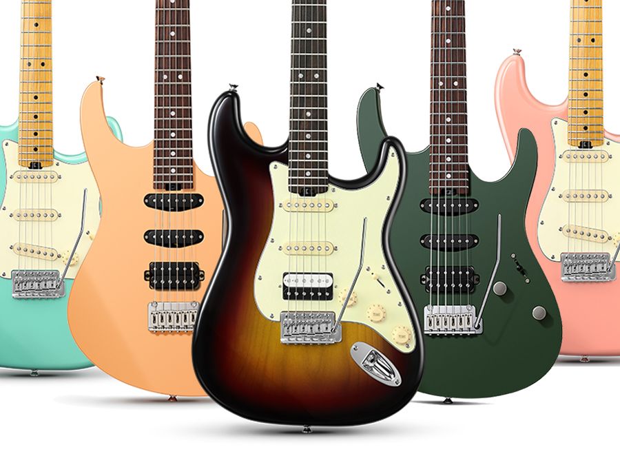 ギター DONNER DST-152s seeker series DST-152 HSS w/Coil Split Electric Guitar Kit with AMP Donner