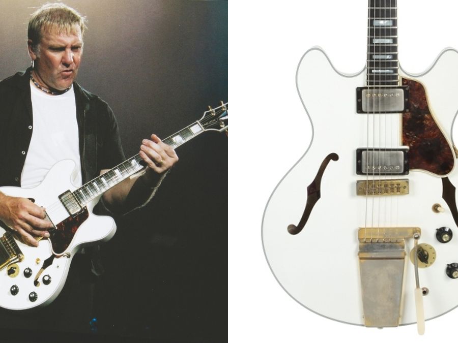 Alex Lifeson spoke to his iconic “Whitey” Gibson ES-355TD before