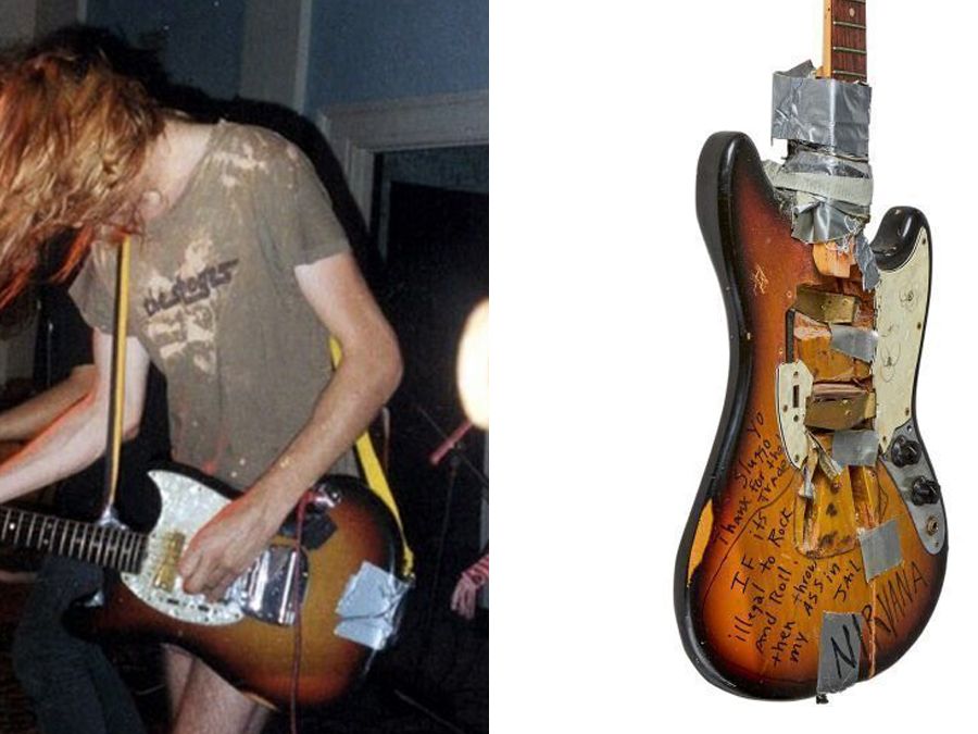 Kurt Cobain-signed 1973 Fender Mustang – which he smashed