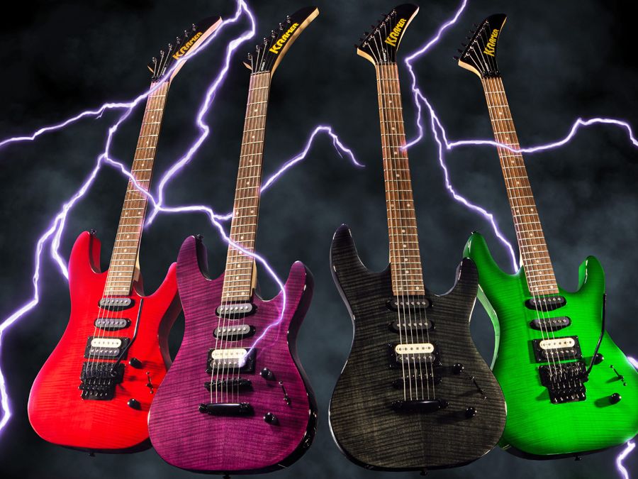 Kramer debuts the Striker Collection, shreddable electrics in hot