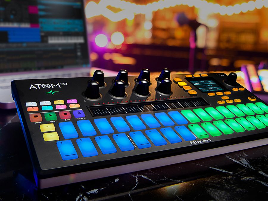 PreSonus's Atom SQ is a MIDI keyboard, drum step sequencer and PreSonus's Atom SQ is a MIDI keyboard, drum step sequencer and