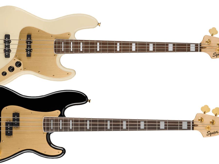 Squier 40th Anniversary Gold Edition Vintage Precision and Jazz