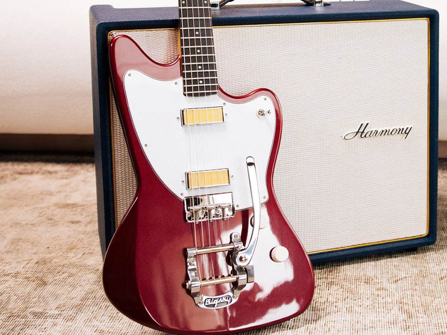 ギター Harmony Silhouette with Bigsby Harmony Silhouette Electric Guitar with Bigsby - Burgundy