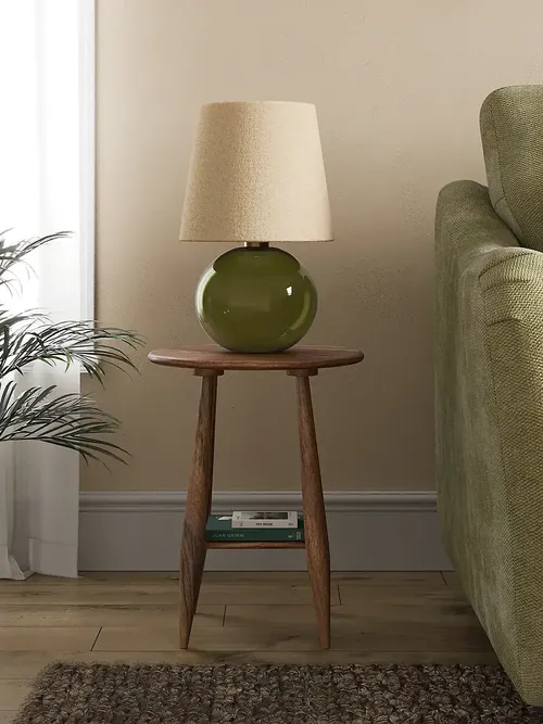 Haider Side Table in Acacia Wood