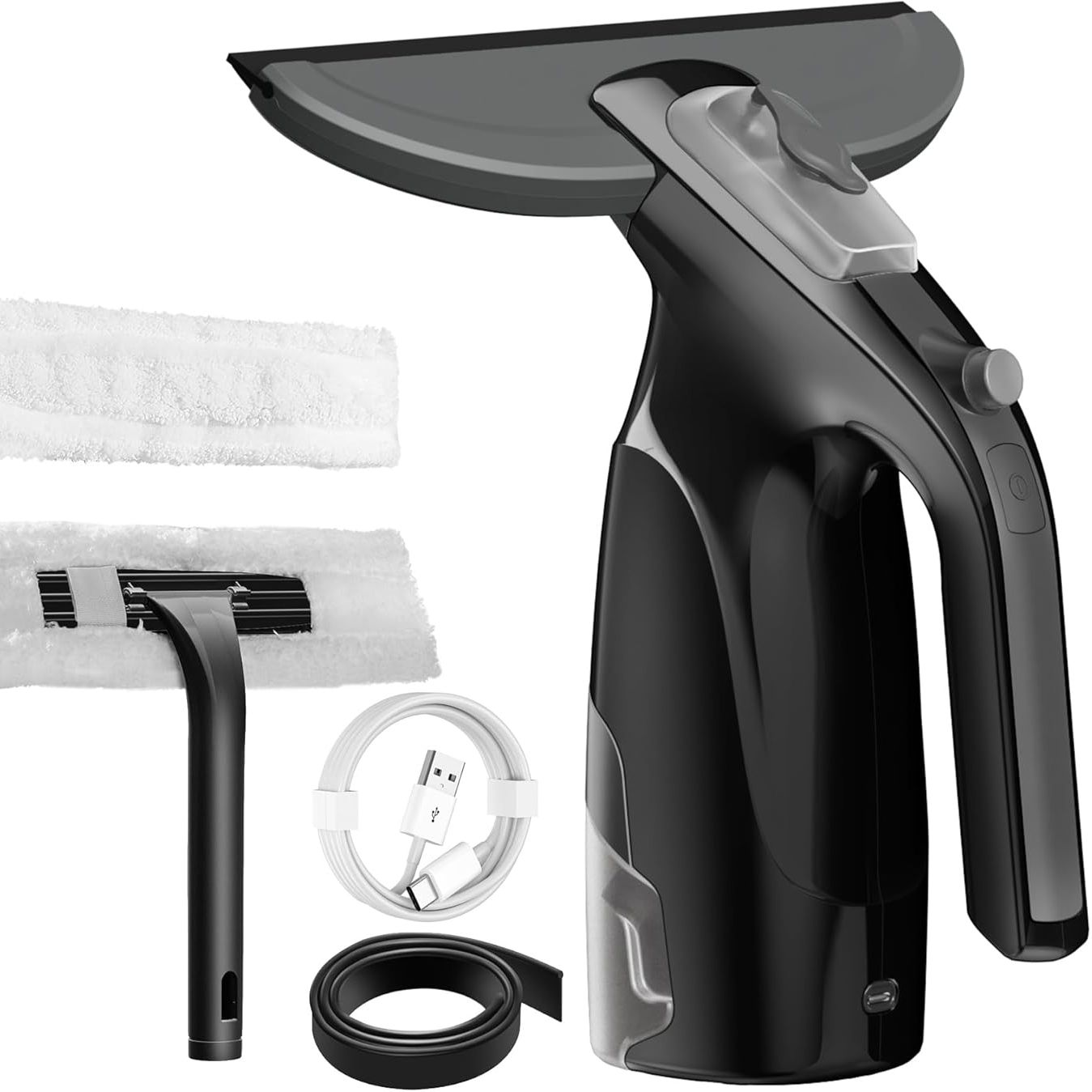 Window Vacuum Squeegee Cordless, Window Vac With Detachable Water Tank and Strong Suction, Electric Window Cleaning Tool for Shower Wall, Glass, Mirror, Countertop, Tiles, Car Windshield