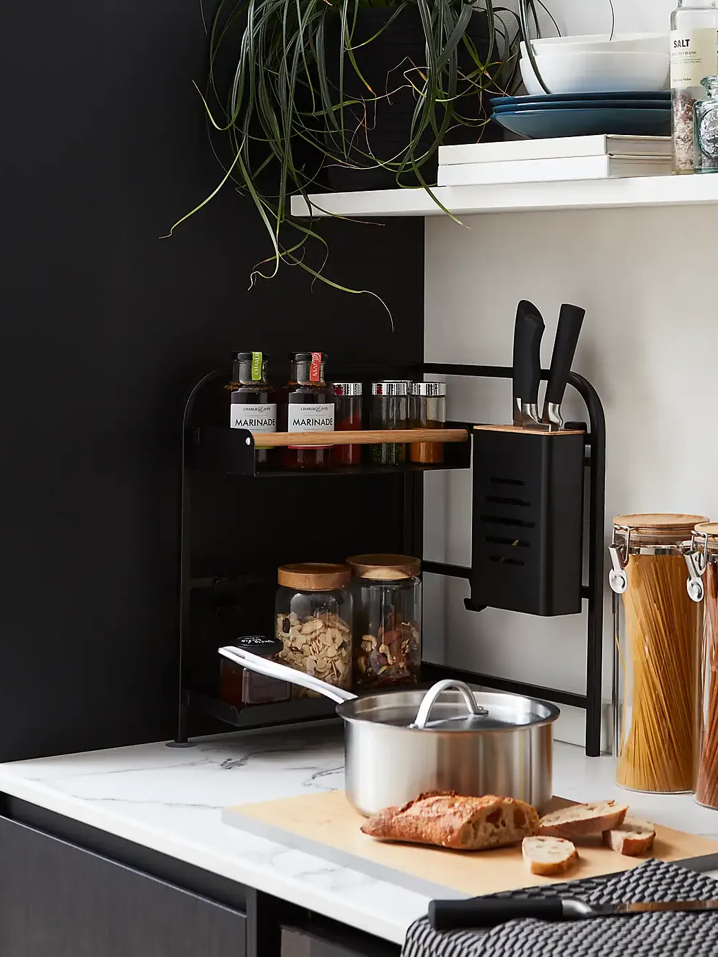 Black Smart Industrial Corner Storage Rack