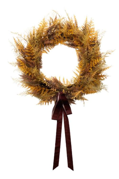 30" Faux Golden Fern Wreath