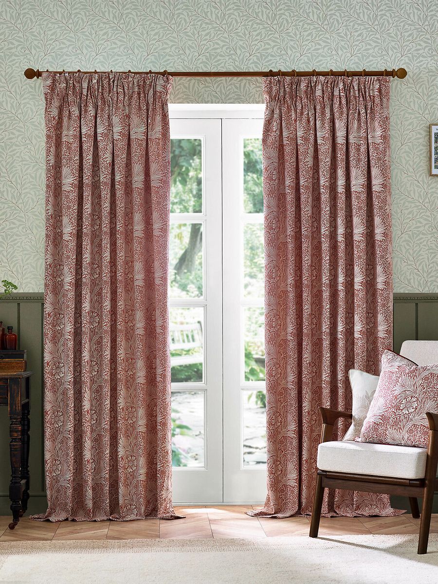Marigold Jacquard Pencil Pleat Curtains