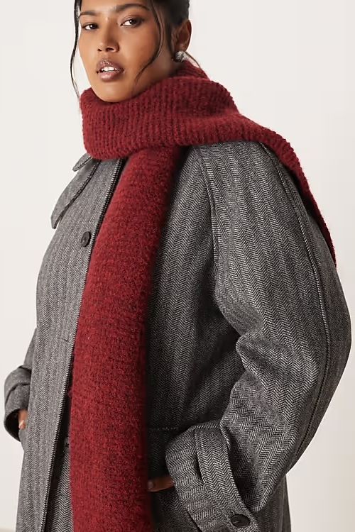 ASOS Design Wool Mix Knit Scarf
