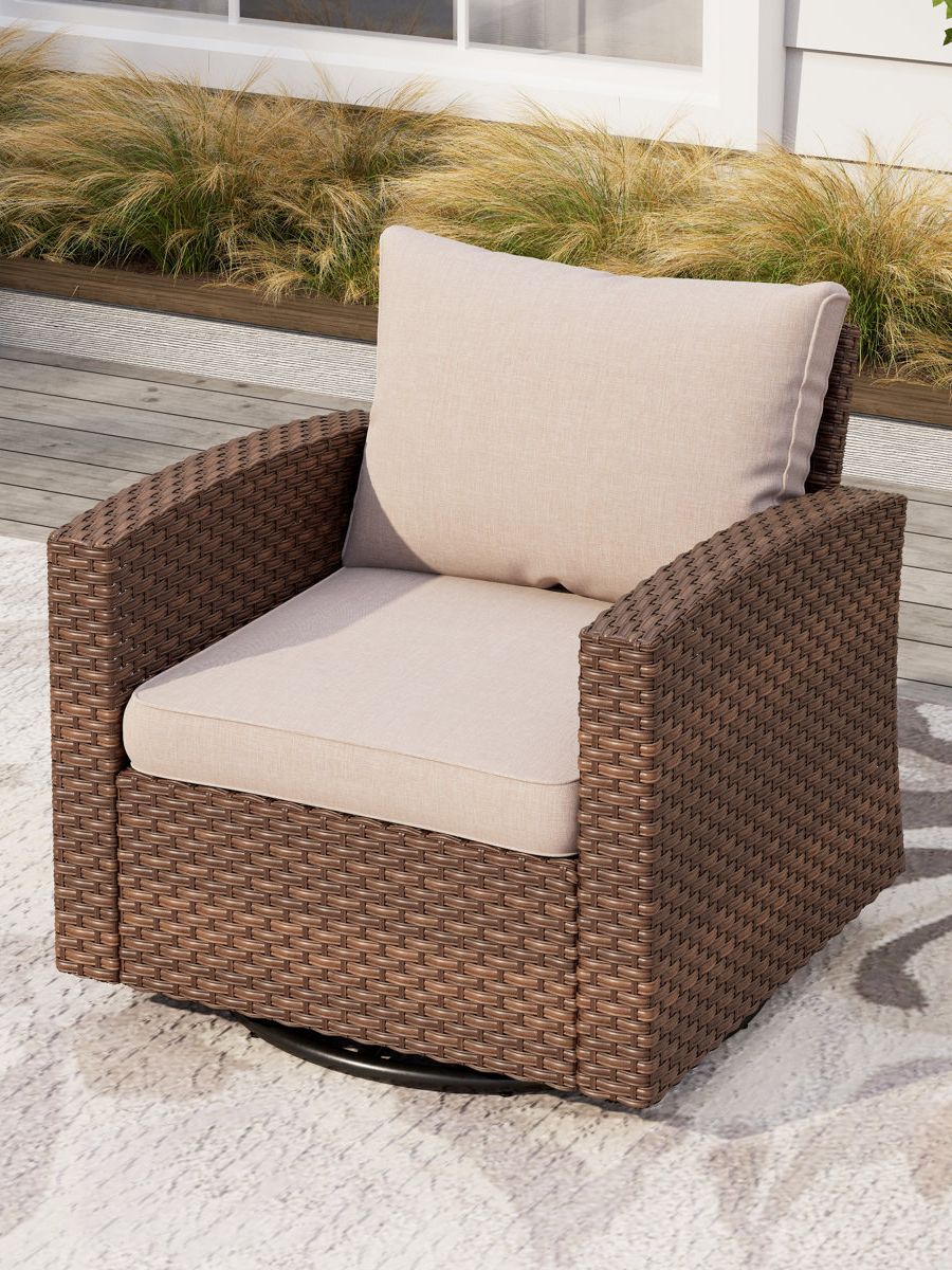 Blue Elephant Outdoor Rattan Swivel Patio Chair With Cushions &amp;amp; Reviews | Wayfair.co.uk