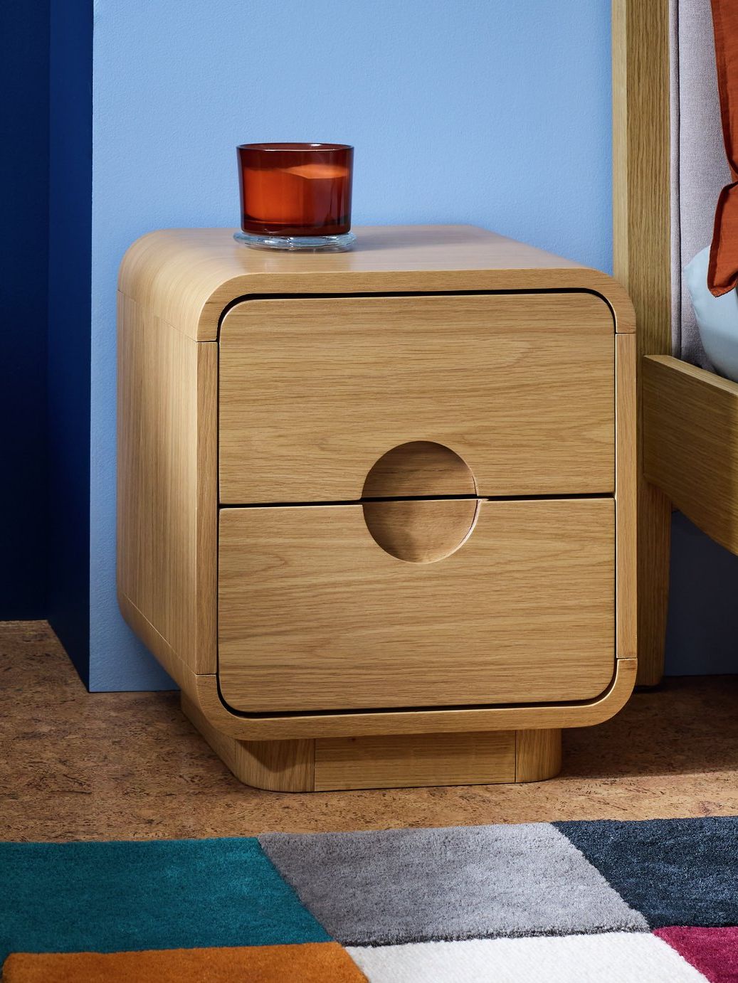 Habitat Adeje 2 Drawer Bedside Table - Oak