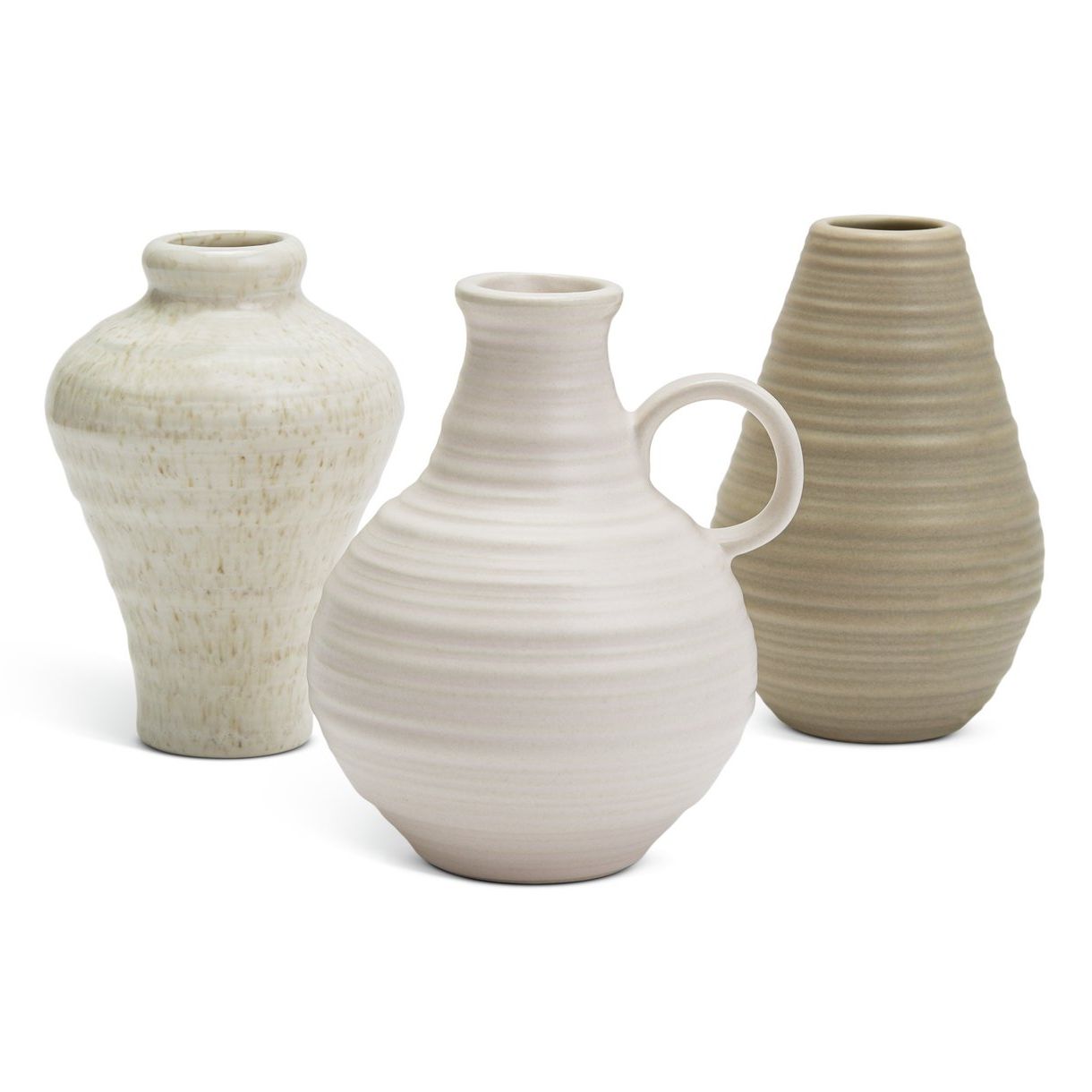 Habitat Ceramic Bud Vases - Set of 3 - Cream