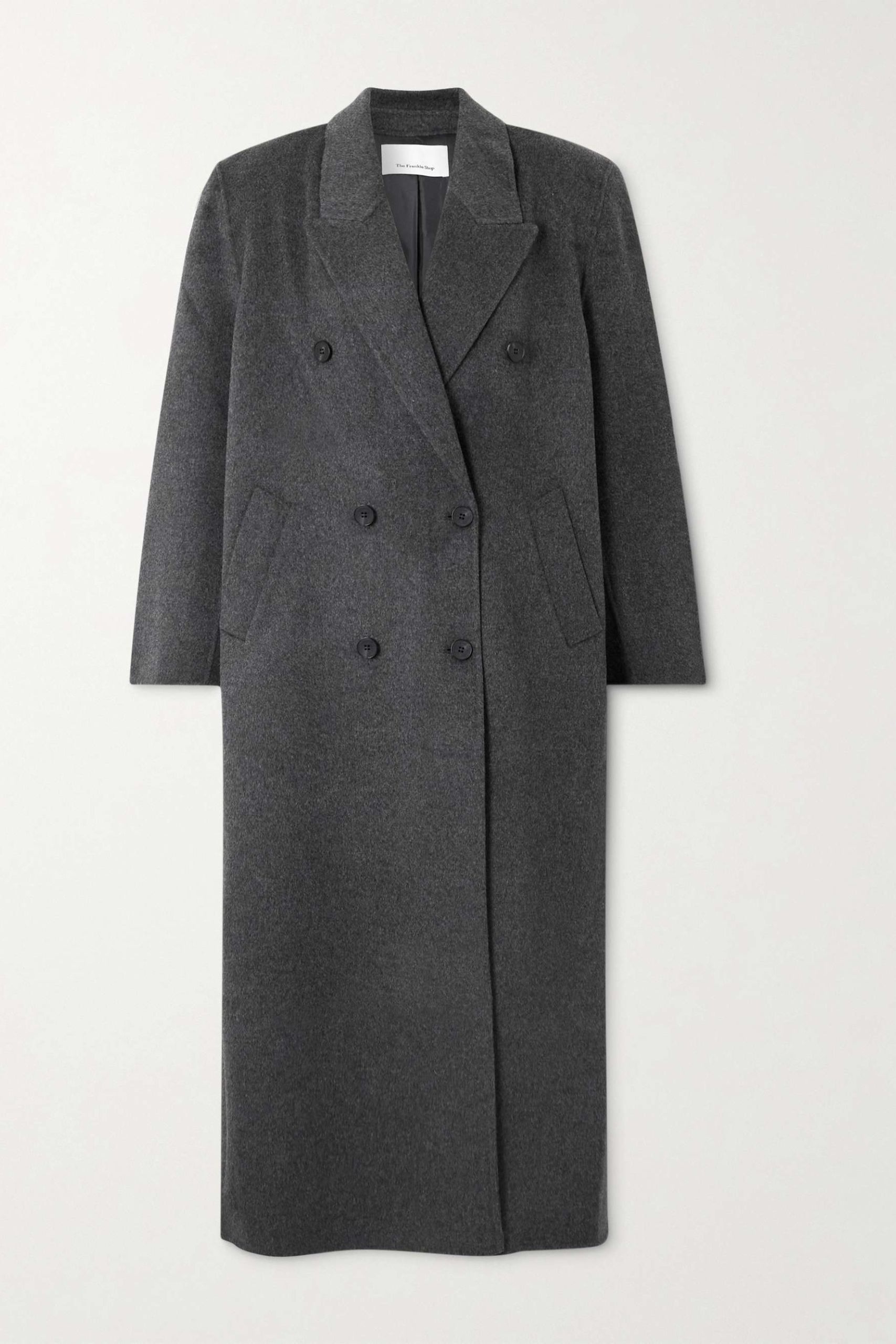 Gaia Double-Breasted Wool-Blend Coat