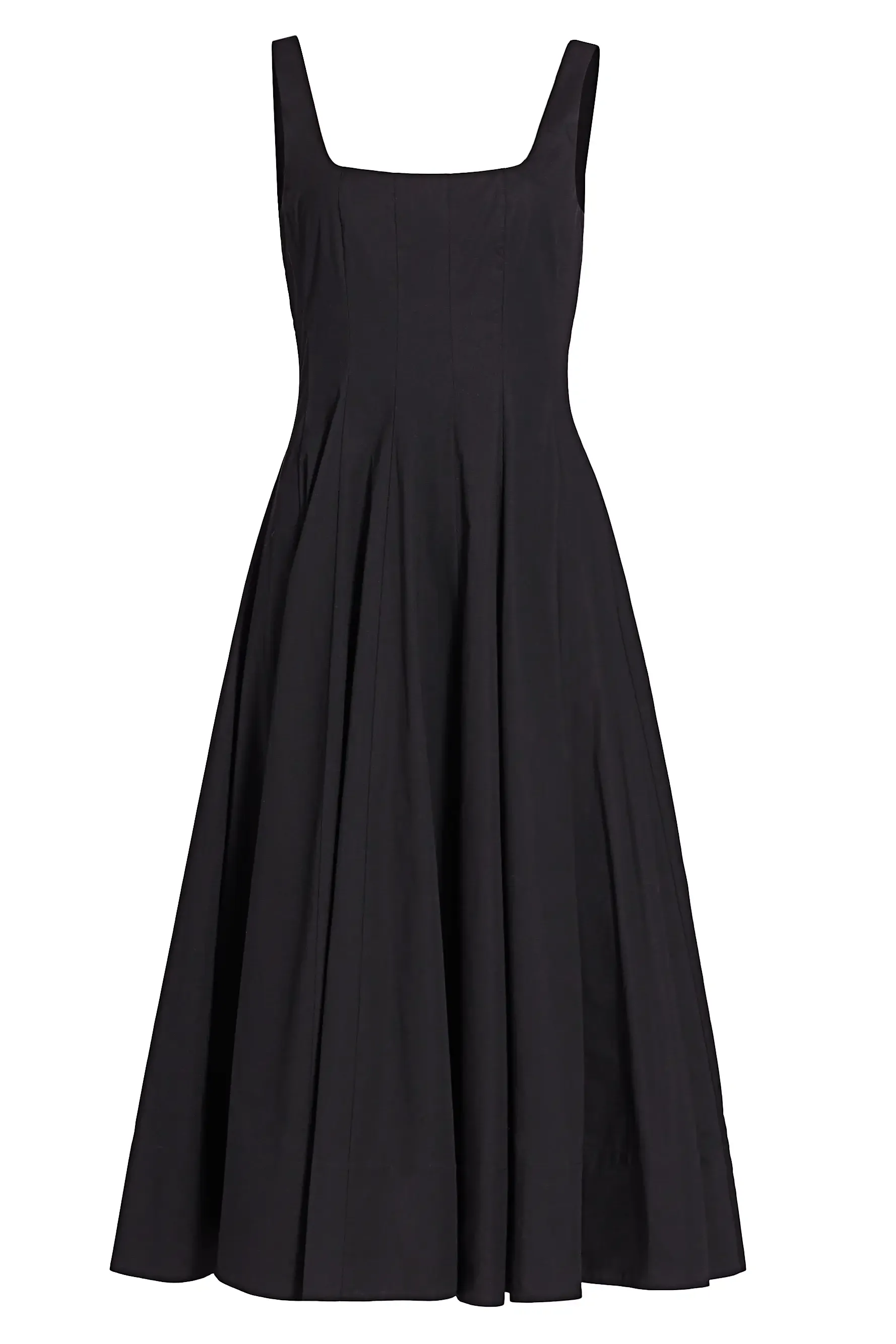 Wells Cotton Poplin A-Line Midi-Dress