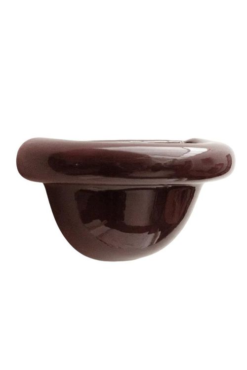 Uplight Ceramic Sconce Wall Light, Burgundy
