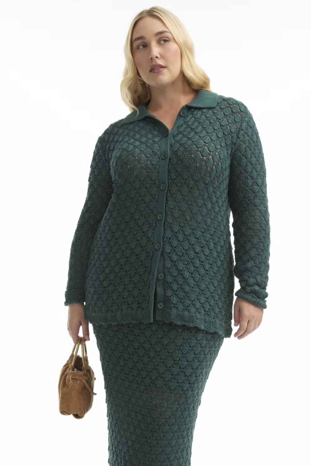 June &amp;amp; Vie Phthalo Green knit top