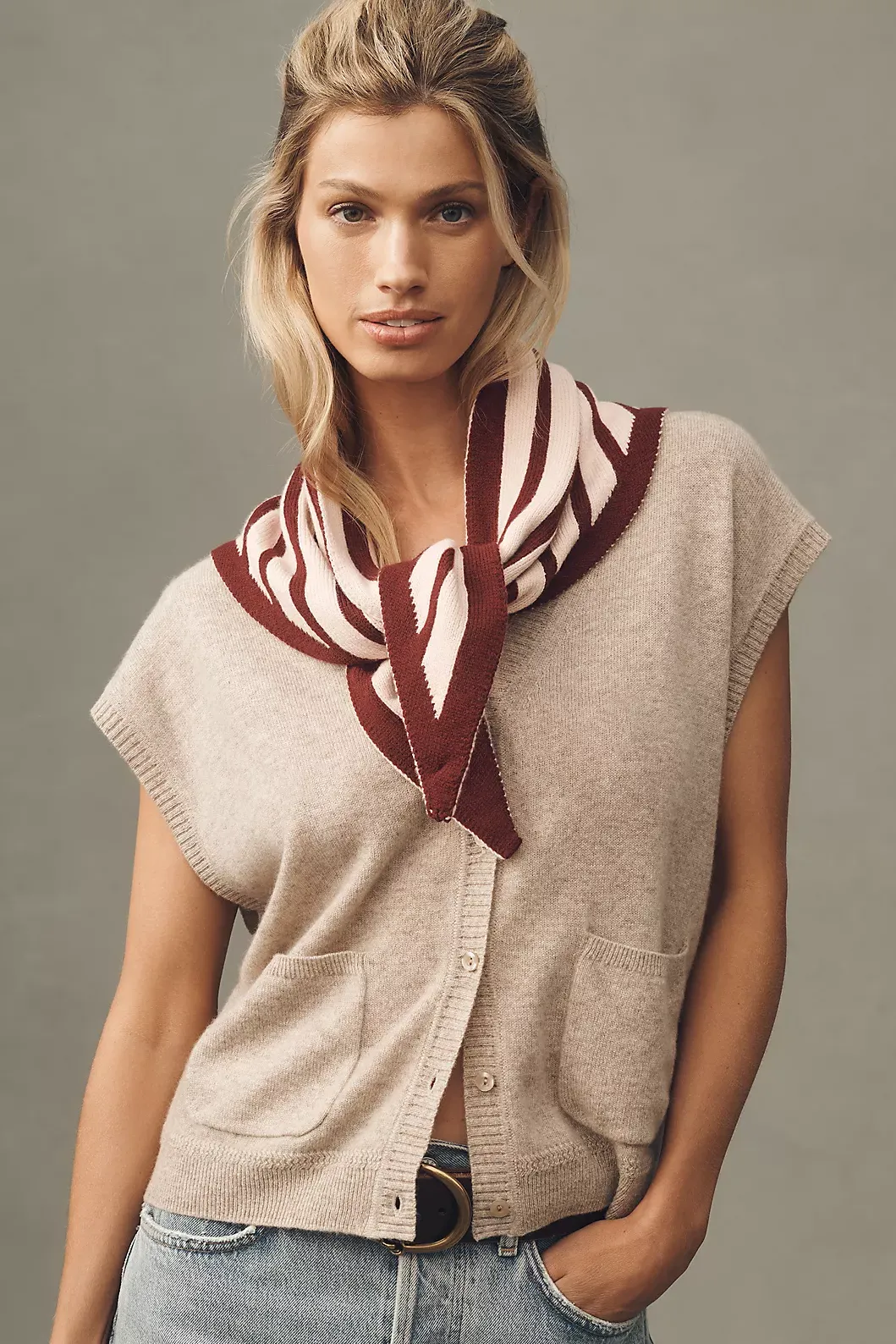 By Anthropologie Triangle Knit Scarf