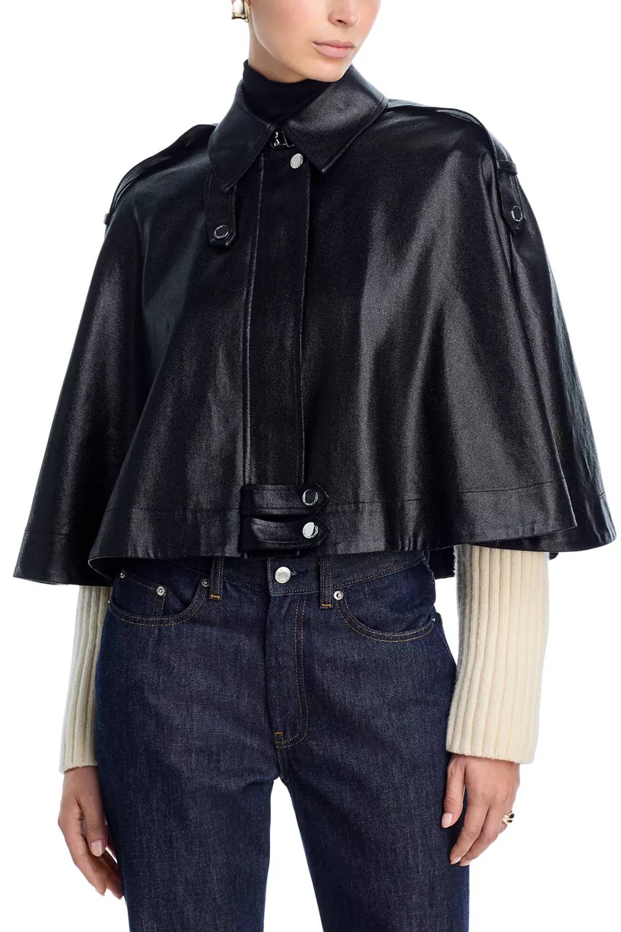 Beatrix Coated Cape Jacket