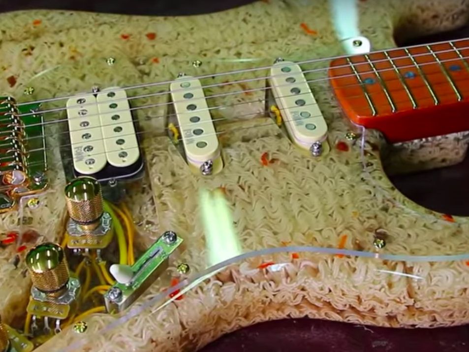 Noodle away on this one-of-a-kind ramen guitar | Guitar World