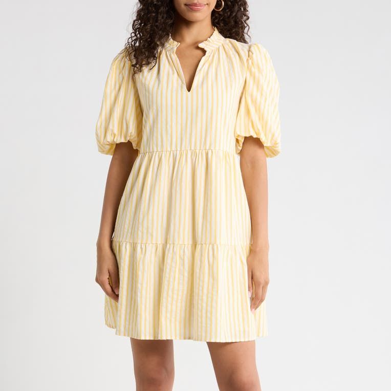Audry Stripe Jacey Babydoll Minidress