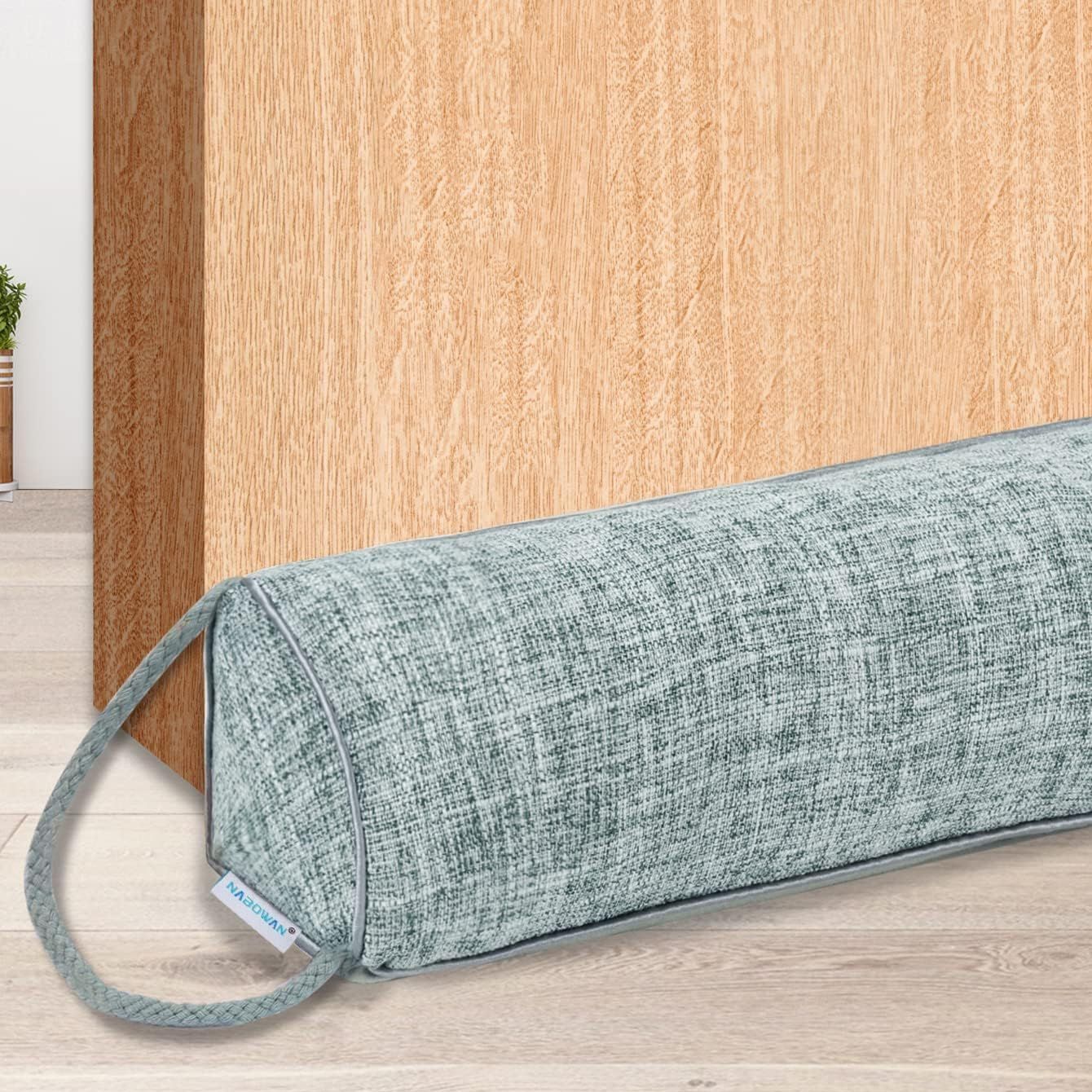 Nabowan Weighted Door Draft Stopper - Triangular Gap Filler Blocks Bottom Up to 3&amp;rdquo;, Under Door Draft Blocker Reduce Hot Cold Air Wind Noise for Easy Install, Save Energy, Home Room Essentials, 30&amp;rdquo;gray