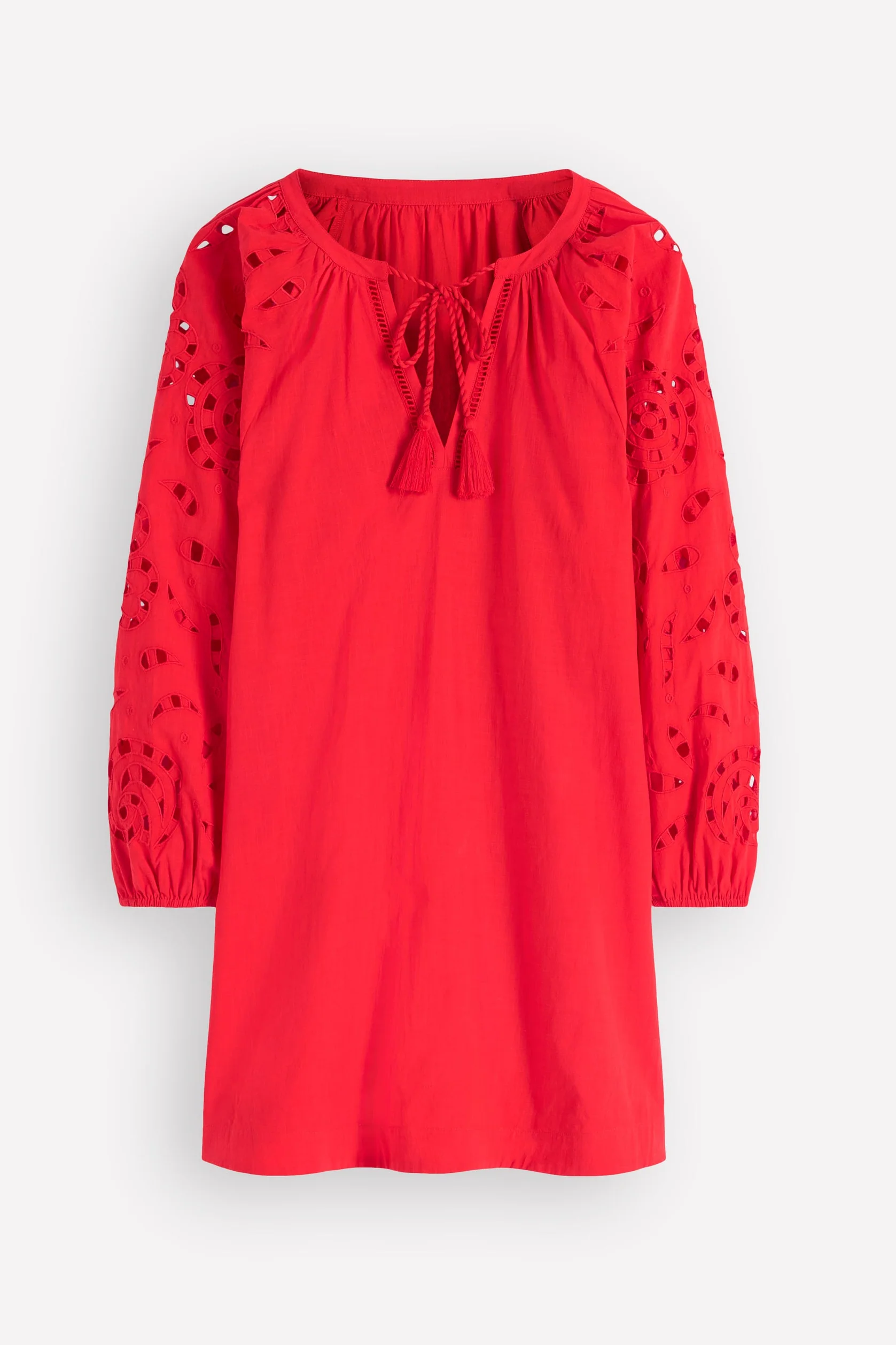 Boden, Embroidered Sleeve Kaftan-Red Embroidery