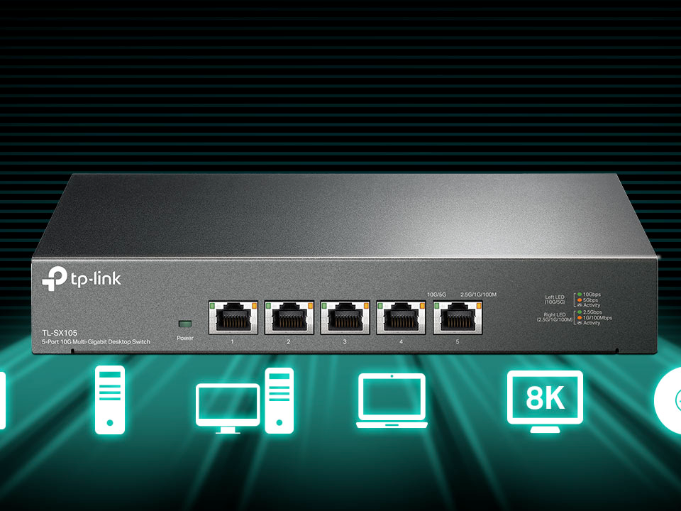 g*y様 TP-Link 5-Port 10G TL-SX105 Amazon.com: TP-Link TL-SX105 | 5 Port 10G/Multi-Gig Unmanaged