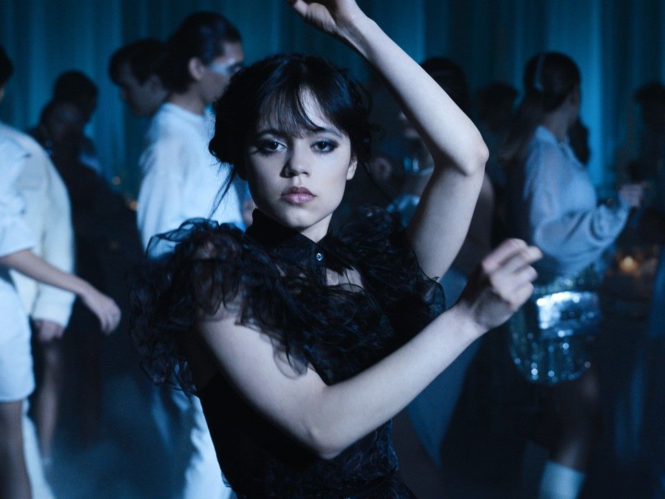 jenna ortega black sheer dress 'Wednesday' star Jenna Ortega stuns in revealing purple gown with thigh-high slit at awards show