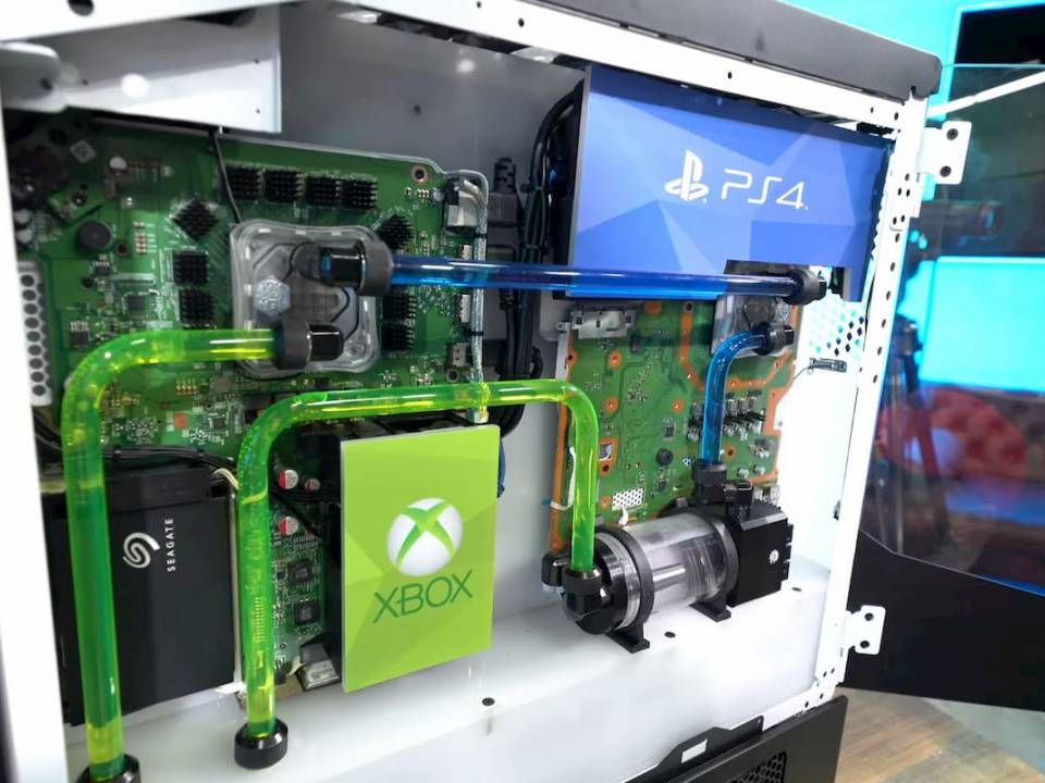 This Massive Gaming PC Packs an Xbox One X, PS4 Pro, and