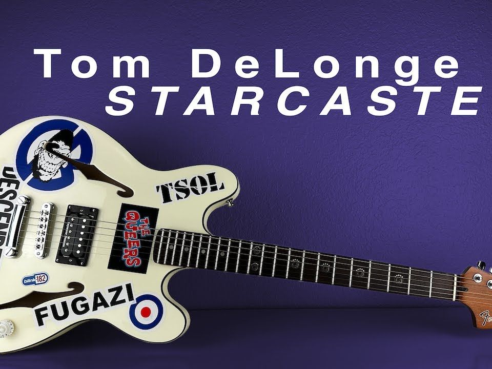 ギター Fender Tom Delonge Starcaster Blink 182 Tom Delonge shows Fender Custom Shop Starcaster for Blink-182