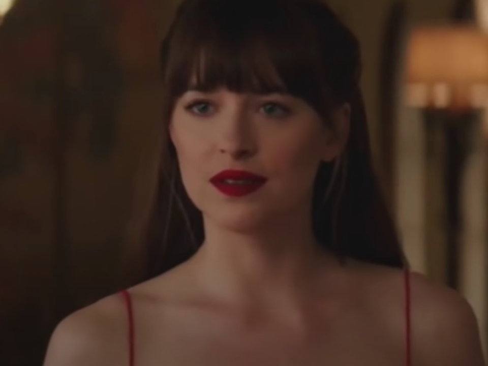 Dakota Johnson Throws Back To Fifty Shades Of Grey After James Corden Asks  If Her Dress Is Too Short | Cinemablend