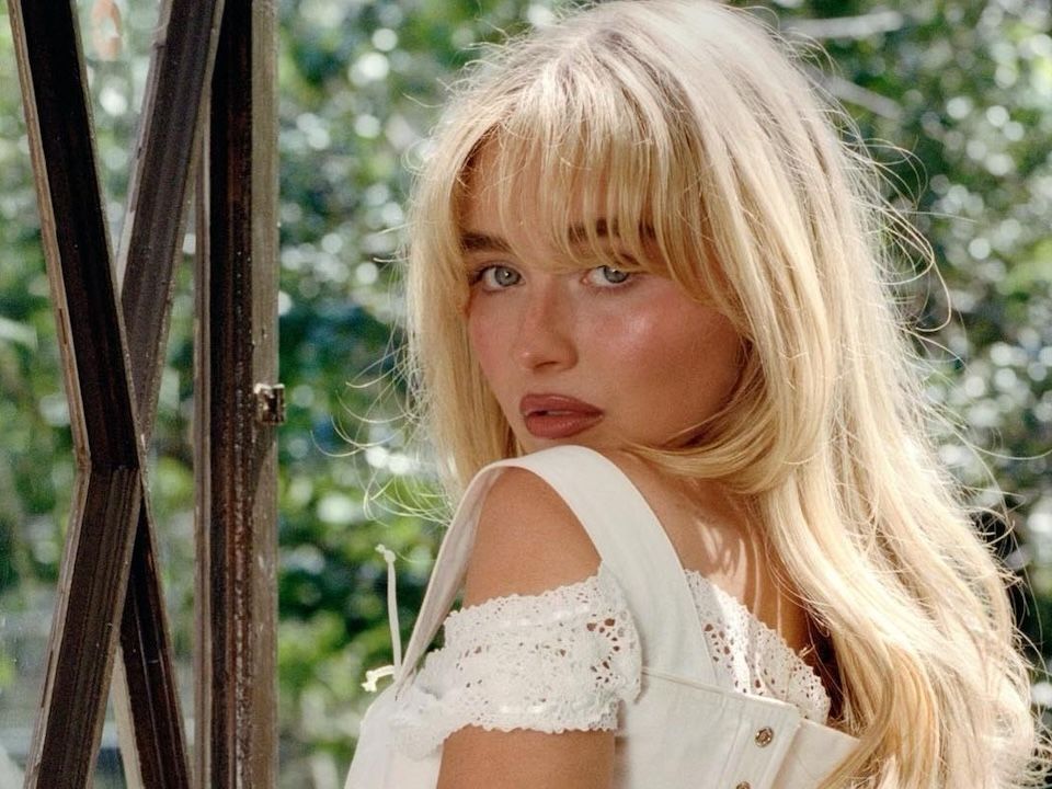 sabrina carpenter white dress Outfit Sabrina Carpenter Serves Up Bridal