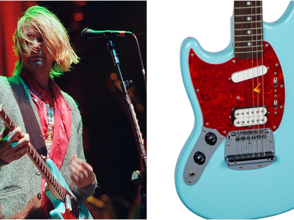 The guitar Kurt Cobain played at Nirvana's last show is up